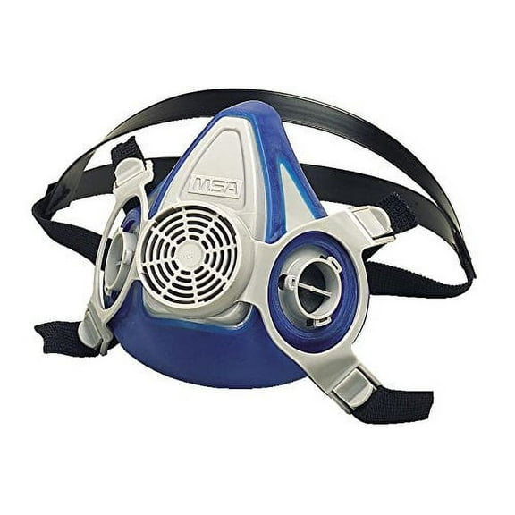 MSA 815444 Advantage 200 Half-Mask Respirator, Capacity, Volume, Rubber, Medium, Gray, Blue
