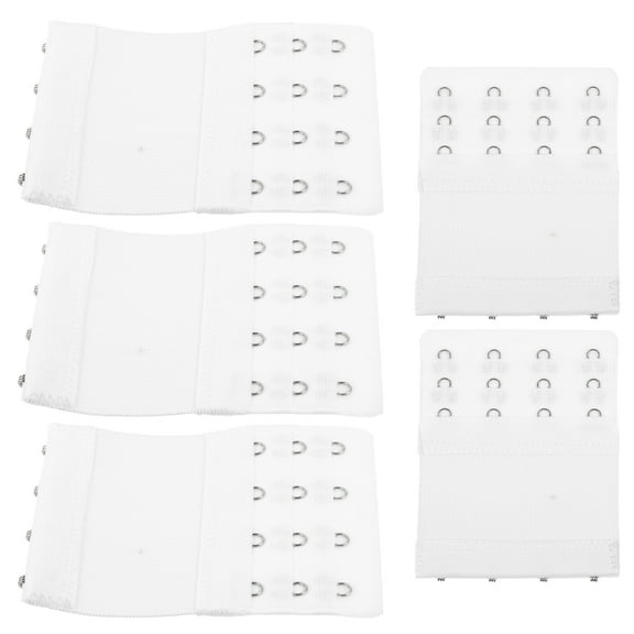 Onaparter 5 Pcs Bra Extender Womens Underwear Good Buckle Hook Woman Replacement Strap Extension for Lingerie  （White）