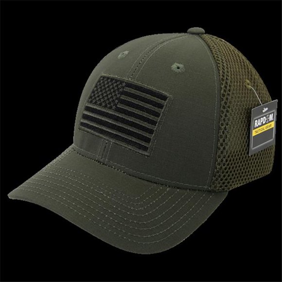 Rapid Dominance T110-USA-OD USA Graphic Ripstop AirMesh Cap, Olive Drab - One Size