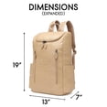 thumbnail image 3 of Mochila ELLE Roamer 22L de Cuero Vegano Nude para Uso Diario, 3 of 8