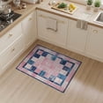 thumbnail image 2 of ODIKA 3'x5' Washable Throw Rug Abstract Modern Interlocking Mosaic With Distressed Accent Motifs for Entryway, Kitchen, Mudroom, Stain Resistant, Low Profile, Non-Slip, 2 of 7