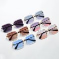 thumbnail image 3 of Womens Fashion Sunglasses Half Metal Frame Two Tone UV400, 3 of 3