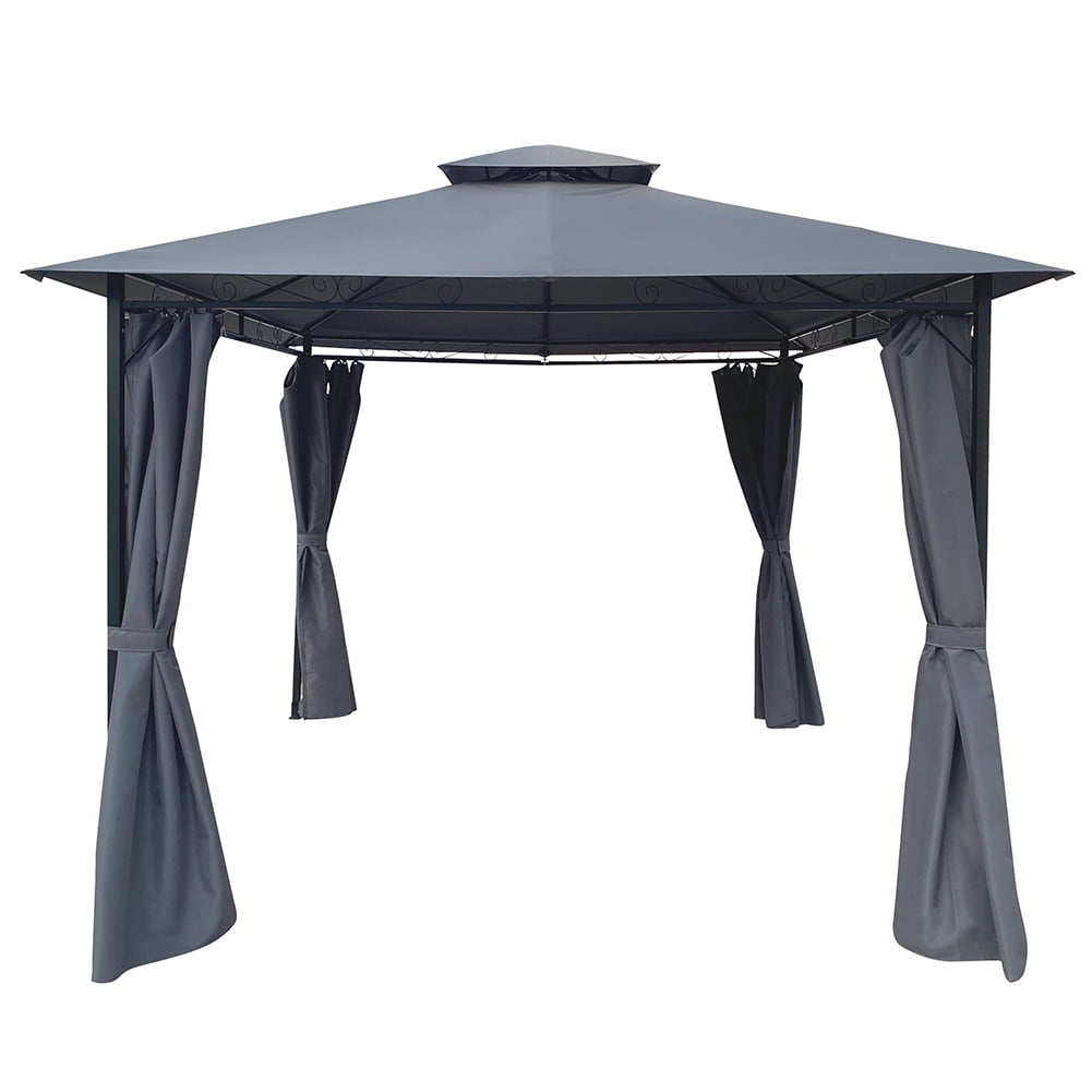 Kadyn 10x10 Ft Waterproof Tent, Outdoor Party Tent with Curtains, Wedding Party Tent for Backyard, Gray Kadyn 10x10 Ft Waterproof Tent, Outdoor Party Tent with Curtains, Wedding Party Tent for Backyard, Gray