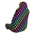 thumbnail image 2 of Wukai Rainbow Hearts Full Set Car Seat Covers with Soft Padding Universal Auto Front Seats Protector and Cushion Mat, 2 of 5
