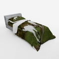 thumbnail image 3 of Ambesonne Animal Bedding Set 4 Pcs, Farm Life with Goats, Queen, White Green, 3 of 3