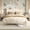 Beige, variant on Bestier Black Velvet Upholstered Queen Bed Frame with Diamond-Tufted Headboard, Headboard Shelf and Warm LED Light, No Box Spring Needed