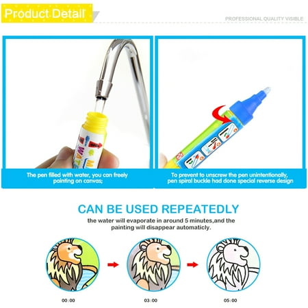 Magic Water Drawing Book Coloring Water Painting Doodle Book for Kids Children Birthday Gift shipping from Canada