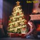 thumbnail image 1 of 1pc 39ft Christmas Ribbon Fairy Lights, Golden Christmas Lights, Lit Ribbon Garland Christmas Tree Golden Wreath Christmas Decoration Light, Indoor Outdoor Party Decorations, Warm White, 1 of 4