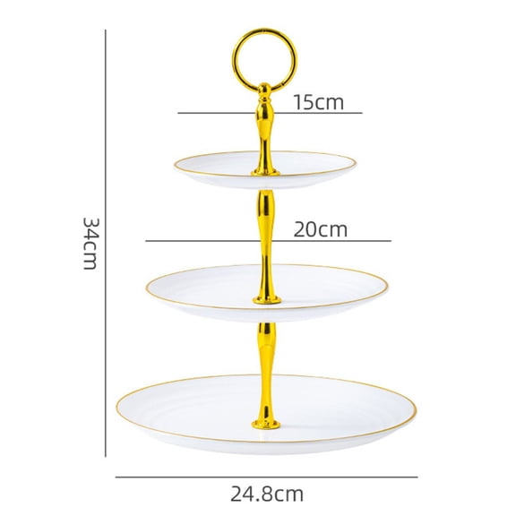 Plastic Cupcake Display Stand 3 Tier Table Trays Fruit Plate Detachable Cake Stand Dessert Holder For Wedding Birthday Party
