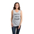 thumbnail image 2 of Thread Tank Pretty As A Peach Women's Sleeveless Muscle Tank Top Sport Grey X-Large, 2 of 4