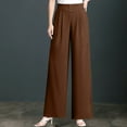 thumbnail image 2 of Women's Pants Fashion Casual Pants For Women For EllaFlow Soft High Waist Pull On Wide Leg Drape Pant For Senior Over, 2 of 7
