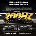thumbnail image 3 of CRUA 24 Inch 200hz/180hz Curved Gaming Monitor, FHD 1080P Frameless Computer Monitors, Support AMD freesync Low Motion Blur, Eye, 3 of 7
