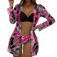 thumbnail image 1 of MKLEKYY Trajes De Baño Hombre Natacion Women High Waist Bikinis 2023 Sexy 3 Piece Bikini Set Cover Up Swimsuit For Women Long Sleeve Push Up Swimwear Beach Wear Bathing Suit, 1 of 5