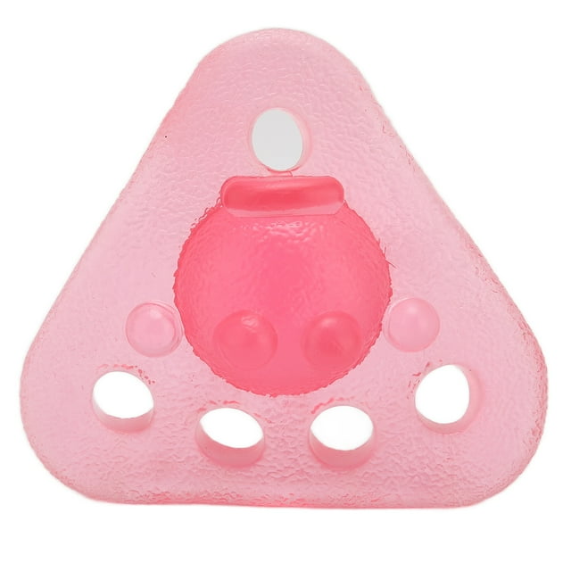 Estirador de dedos TPR con bola triangular, entrenador de fuerza de agarre, juguete de ejercicio de elasticidad de mano, color rosa
