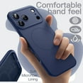 thumbnail image 3 of JETech Magnetic Silicone Case for iPhone 17 Pro Max 6.9-Inch, Compatible with MagSafe, Silky Soft Touch, Shock Absorbing Phone Cover with Camera Lens Protection (Dark Blue), 3 of 6