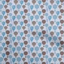 oneOone Cotton Silk Sky Blue Fabric Travel Sewing Craft Projects Fabric Prints By Yard 42 Inch Wide
