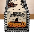thumbnail image 2 of Camino de mesa de fiesta de Halloween, decoración de feliz Halloween para el hogar, truco o trato para niños, calabaza, murciélago, fantasma, suministros de fiesta de terror, 2 of 4