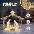 thumbnail image 6 of Tcbosik 6ft Lighted Outdoor Nativity Scene, Christmas Holy Family Yard Decoration with LED Lights for Indoor & Outdoor, Brown, 6 of 8