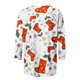 thumbnail image 4 of Camiseta suelta estampada a la moda para mujer, blusa de mangas 3/4, cuello redondo, camisetas informales Pompotops FGAJ12220, 4 of 5