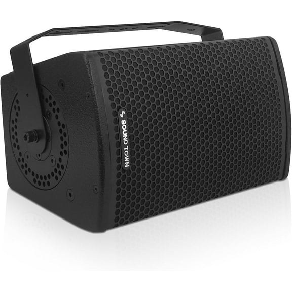 Sound Town CARME Series 8" 350W 2-Way Professional PA DJ Speaker, Black with Compression Driver, Rotatable Horn, Birch Plywood, U Bracket for Installation, Live Sound, Karaoke, Bar (CARME-U108BG3)