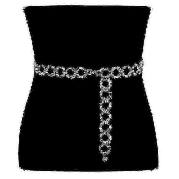 Chain Belts For Women Dresses Multilayer Metal Waist