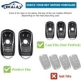 thumbnail image 2 of HAHDAXIA for Buick Key Fob Cover with Leather Key Fob Keychain, 4 Buttons Soft TPU Keys Case Shell with Gold Keychain Compatible with Buick Encore Envision Lacrosse Verano Regal GL8(P-Bck), 2 of 6