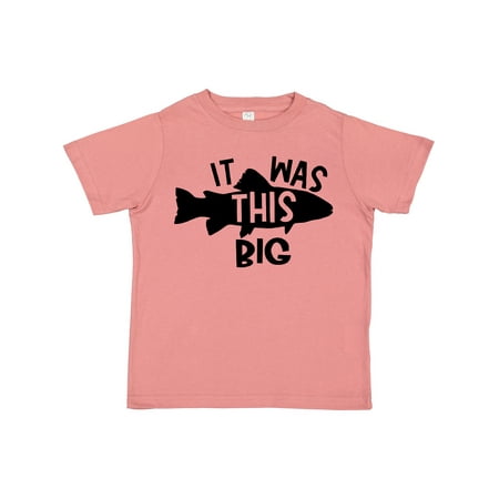 

Inktastic It Was This Big Fishing Humor Gift Toddler Boy or Toddler Girl T-Shirt