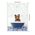 thumbnail image 5 of Kate and Laurel Bear Cub in Eclectic Blue Bathtub Framed Canvas Wall Art by Amy Peterson 18 x 24 Sylvie White, Whimsical, Animals, Bathroom Art for Wall Decor, Living Room, Bedroom, 5 of 8