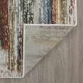 thumbnail image 7 of Contemporary 2x8 Area Rug (2'3'' x 7'3'') Stripe Brown, Cream Indoor Runner Easy to Clean, 7 of 7