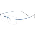 thumbnail image 5 of FONEX Titanium Glasses Frame,Rimless Frameless Optical Eyewear Eyeglasses for Men and Women F85634 (85871 Blue Silver), 5 of 9