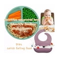 thumbnail image 3 of Kit Para Comida Bebe con Babero de Silicona 5 Pz Azul, 3 of 4