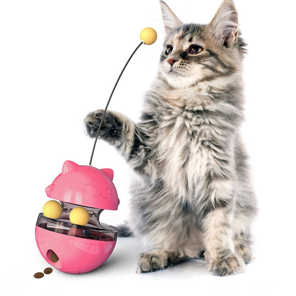 CSCHome Interactive Food Dispensing Cat Toys, Cat Feeding Toys, Leaky Ball Cat Toys Balls, Nonpareil Cat Toys