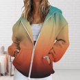 thumbnail image 2 of Tweang Zip Up Hoodie Women Workout Jackets for Woman Sweatshirts for Women Womens Winter Coats Fall Jacket Pocket Sweatshirt Clothing Zipper Track Jacket Tops Winter Jackets for Women Orange M, 2 of 5