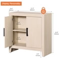 thumbnail image 2 of WAMPAT Buffet avec Rangement, Bahut de Cuisine avec Tablette Réglable et Porte, Crédence Moderne Style Ferme, Bar à Café pour Cuisine et Salle à Manger, Chêne Clair, 2 of 7