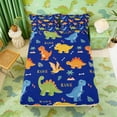 thumbnail image 3 of Erosebridal Dinosaur Full Size Sheets for Kids Boys, Funny Wildlife Bed Sheets, 4pcs (1 Flat Sheet, 1 Fitted Sheet and 2 Pillowcases), 3 of 6