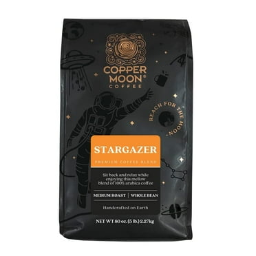 Copper Moon Stargazer Blend, Medium Roast, Premium Whole Bean Coffee, 5 lb