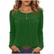 thumbnail image 2 of Camisas de Manga Corta para las Mujeres Casual Color Sólido Blusas Plisadas, Moda Cuello Redondo Tops de Verano para la Fiesta, 2 of 8