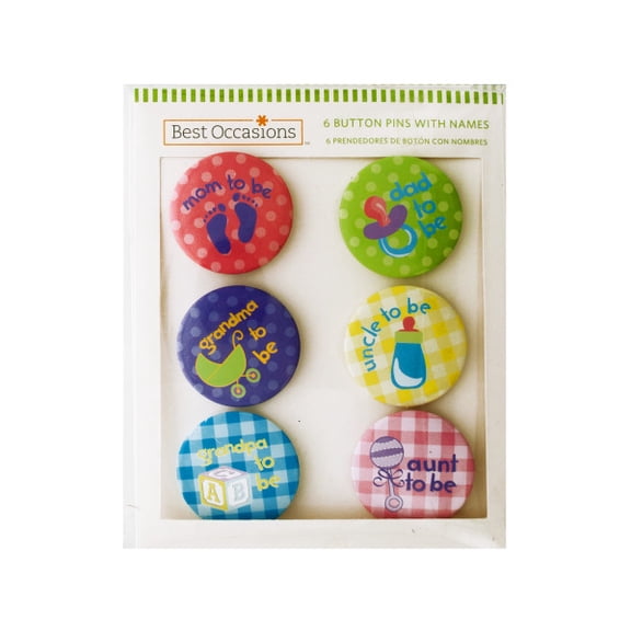 Bulk buys Baby Shower Button Pins with Names