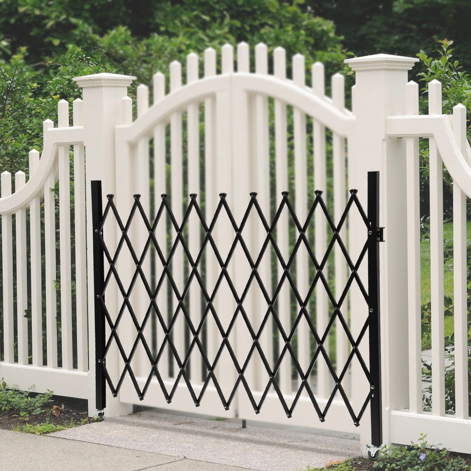 Single Folding Security Gate, Folding Door Gate for Basements, Garages, Storefronts, Kindergartens, Schools, and More (1.3*1.8m/4.27*5.91ft)