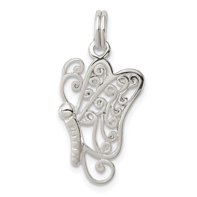 925 Sterling Silver Butterfly Necklace Pendant Charm Insect Arachnid