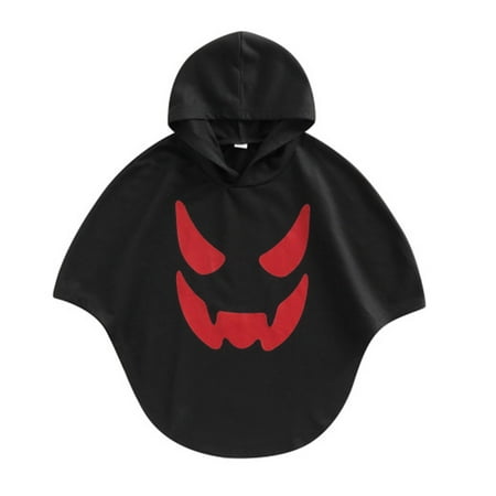 

Sobgg25 Toddler Kids Children Baby Girls Boys Print Hooded Cape Blouse Tops Mantle Cloak Clothes Outfits
