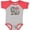 Baseball Heather and Red, variant on Inktastic Our First Mother's Day Pink Flowers Boys or Girls Baby Bodysuit