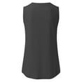 thumbnail image 5 of Tittly Vest for Women Tank Tops Women's Summer Sleeveless Tank Top Loose Fit Casual Crew Neck T Shirts Basic Tee Tops Vest Tops for Women Womens Tops Dark Gray XXL, 5 of 5