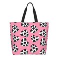 thumbnail image 1 of Fotbe heart with cow Bolsa Tote Estética de Lona con Estampado para Mujer - Bolsa Reutilizable de Hombro Casual para Vacaciones, Compras, Trabajo y Gimnasio, 1 of 8