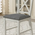 thumbnail image 7 of Peatuk Set of 2 Crossing Back Armless 15.7 inch Seat Width Solid Wooden Dining Chair For Kitchen, Dining Room, Grey, 7 of 7