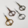 thumbnail image 3 of Kearding Tijeras para coser ropa, estilo europeo, punto de cruz, costura, bordado, patrón de flores, aleación, artesanía profesional a medida Artesanía Oro Kearding HA066269-01, 3 of 6