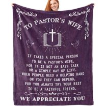 Pastor Wife Appreciation Gifts for Pastor''s Wife Throw Blanket to Pastors Wife Gift for Women Christmas Christian Birthday Gift for Preacher‘s Wife Blanket 50x60inches