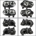 thumbnail image 3 of SEBLAFF Right&Left Headlight For 2015-2018 Dodge Challenger Black Halogen W/ LED, 3 of 7