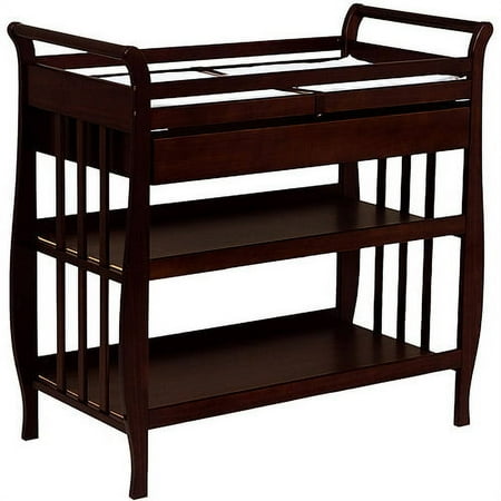 Baby Mod - Lily Changing Table with Drawer and Shelves, Espresso