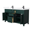 thumbnail image 4 of Wyndham Collection WCG242460DKGWQUNSMXX Beckett 60" Free Standing Double Basin Vanity Set, 4 of 7